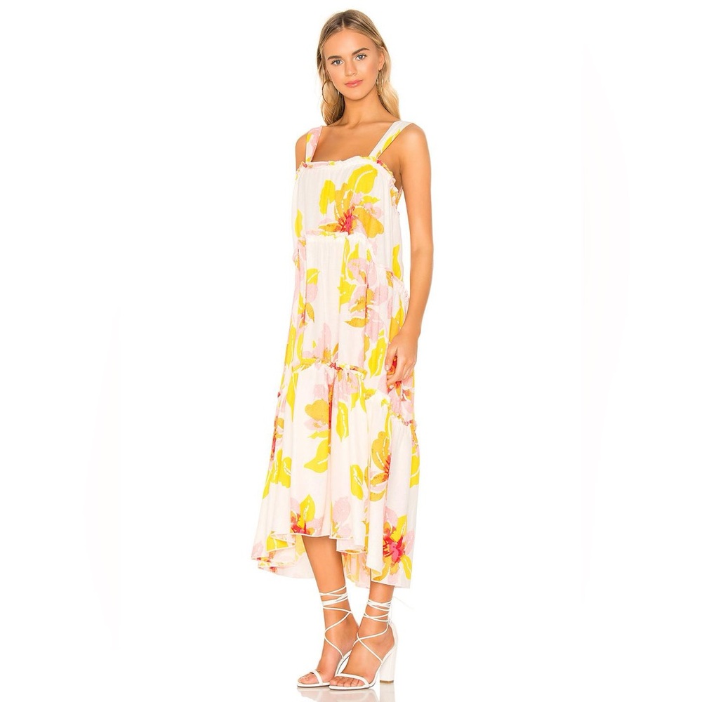 $128 NWOT FREE PEOPLE Moonshine Midi Dress M - Picture 2 of 7
